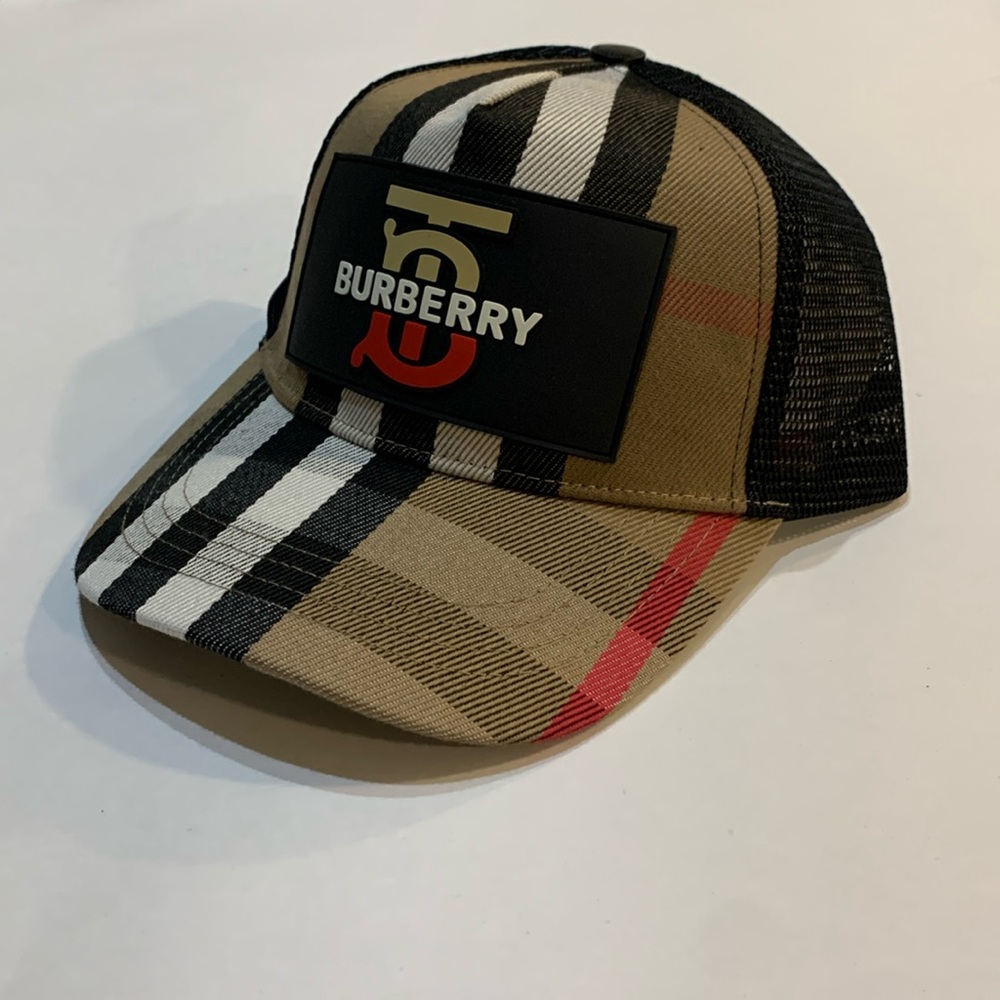 Mesh Burberry Trucker Hat